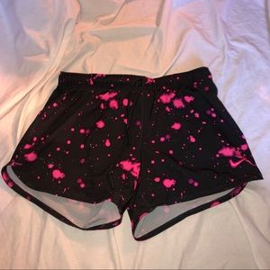 NIKE bleach splatter dri-fit running shorts small